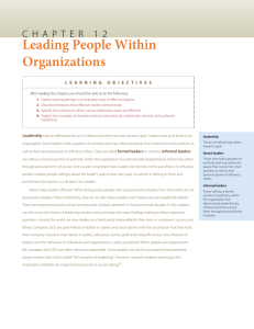Leading People Within Organizations
