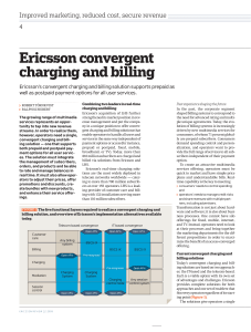 Ericsson convergent charging and billing