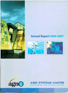 AGNI SYSTEMS LIMITED rp Annual Report uUo-uu/ Frr-