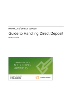 Payroll CS Guide to Handling Direct Deposit