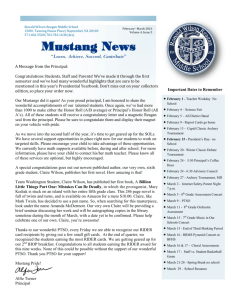 Mustang News - Ronald Wilson Reagan Middle School