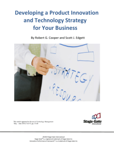 Developing a Product Innovation and Technology Strategy for Your