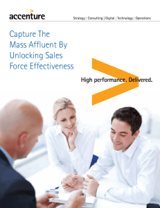 Capture The Mass Affluent By Unlocking Sales Force