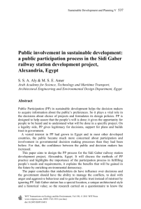 Public involvement in sustainable development: a public