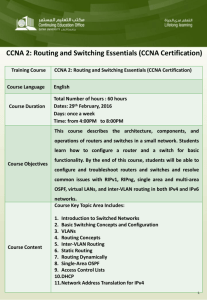 CCNA 2: Routing and Switching Essentials (CCNA Certification)