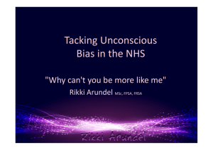 Unconscious Bias – Rikki Arundel