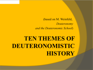 TEN THEMES OF DEUTERONOMISTIC HISTORY