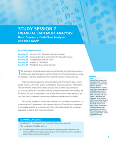 STUDY SESSION 7 FINANCIAL STATEMENT ANALYSIS