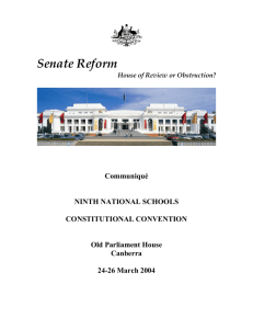 Senate reform: house of review or obstruction?