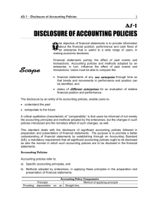as-1: disclosure of accounting policies