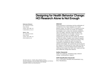 Designing for Health Behavior Change