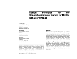 Design Principles for the Conceptualization of Games for Health