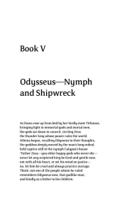 Book V Odysseus—Nymph and Shipwreck