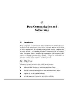 5 Data Communication and Networking