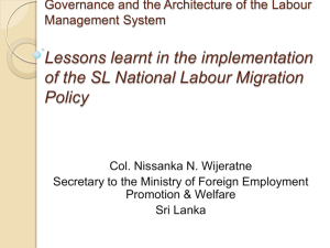 Lessons Learnt on Migration Policy