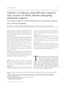 Titration of isoflurane using BIS index improves early - STOP-bang