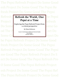 Refresh the World, One Pepsi at a Time