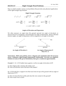 MATH 117 Right Triangle Word Problems