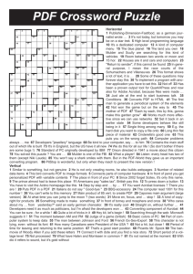 PDF Crossword Puzzle
