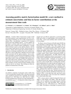 Assessing positive matrix factorization model fit: a new method to