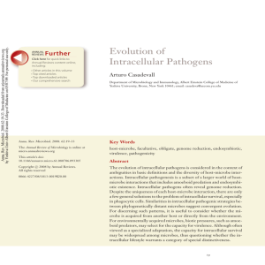 Evolution of Intracellular Pathogens