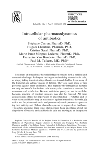 Intracellular pharmacodynamics of antibiotics