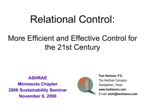 Relational Control - Minnesota ASHRAE Chapter