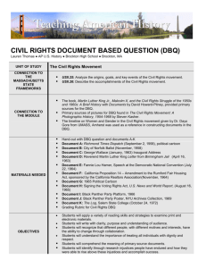 CIVIL RIGHTS DOCUMENT BASED QUESTION (DBQ)