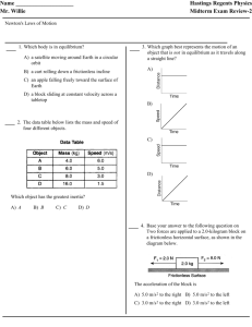Hastings Regents Physics Mr. Willie Midterm Exam Review-2