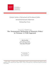 The Transmission Mechanism of Monetary Policy in Vietnam: A VAR