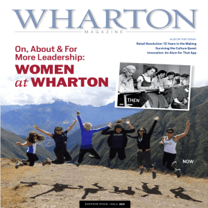 Women atWharton - Wharton Magazine