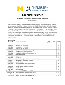 Chemical Science - University of Michigan