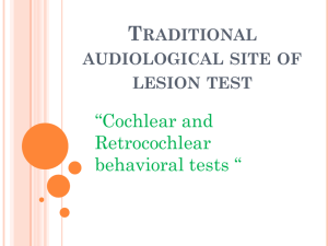 Traditional audiological site of lesion test