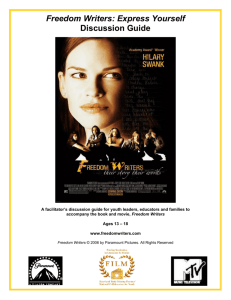 Freedom Writers: Express Yourself Discussion Guide
