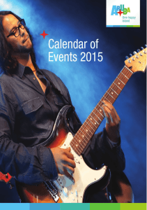 to the 2015 Calendar of Events