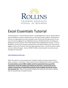 Excel Essentials Tutorial
