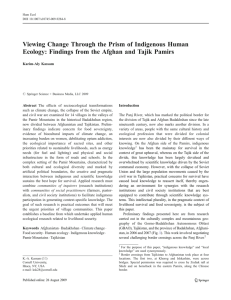 Viewing Change Through the Prism of Indigenous Human Ecology