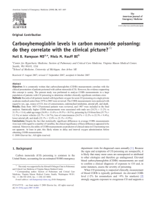 Carboxyhemoglobin levels in carbon monoxide poisoning: do they