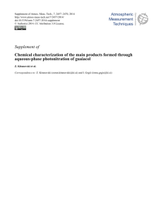 Supplement of Chemical characterization of the main products