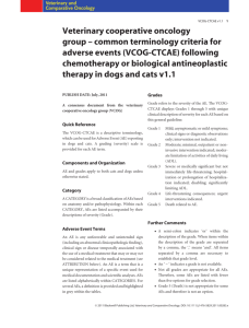 Veterinary cooperative oncology group common terminology criteria