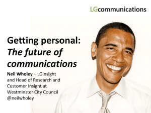 Getting personal - The future of communications