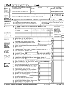 the 2009 tax forms