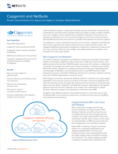 Capgemini and NetSuite – Proven Cloud Solutions for Speed and