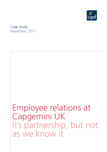 Employee relations at Capgemini UK