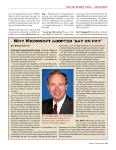 Why Microsoft adopted 'say on pay'