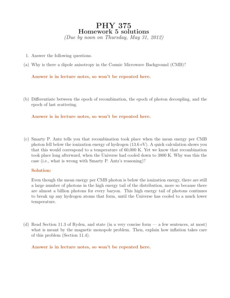 HW 5 solutions - DePaul University