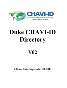 Duke CHAVI-ID Directory
