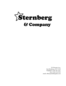 PO Box 1029 - Sternberg & Company