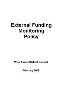 Read the External Funding Monitoring Policy