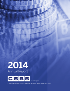 2014 CSBS Annual Report - Conference of State Bank Supervisors